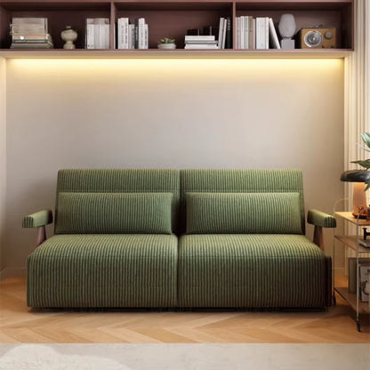 Green Living Room Sofas Corduroy Recliners Nordic 2025 Bedroom Chaise Sofa Bed Puffs Foldable Divano Sottovuoto Furniture Home