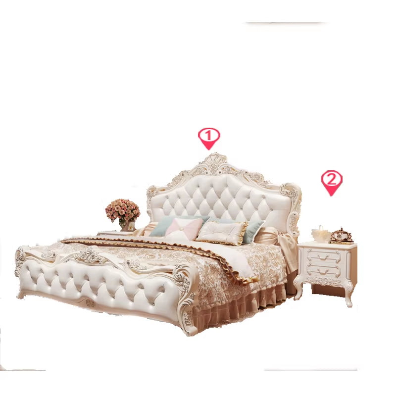 Large Girls Bedrooms Double Bed Board Box Young Luxury Household Double Bed Storage Modern Camas De Dormitorio Furniture Home
