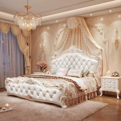 Large Girls Bedrooms Double Bed Board Box Young Luxury Household Double Bed Storage Modern Camas De Dormitorio Furniture Home