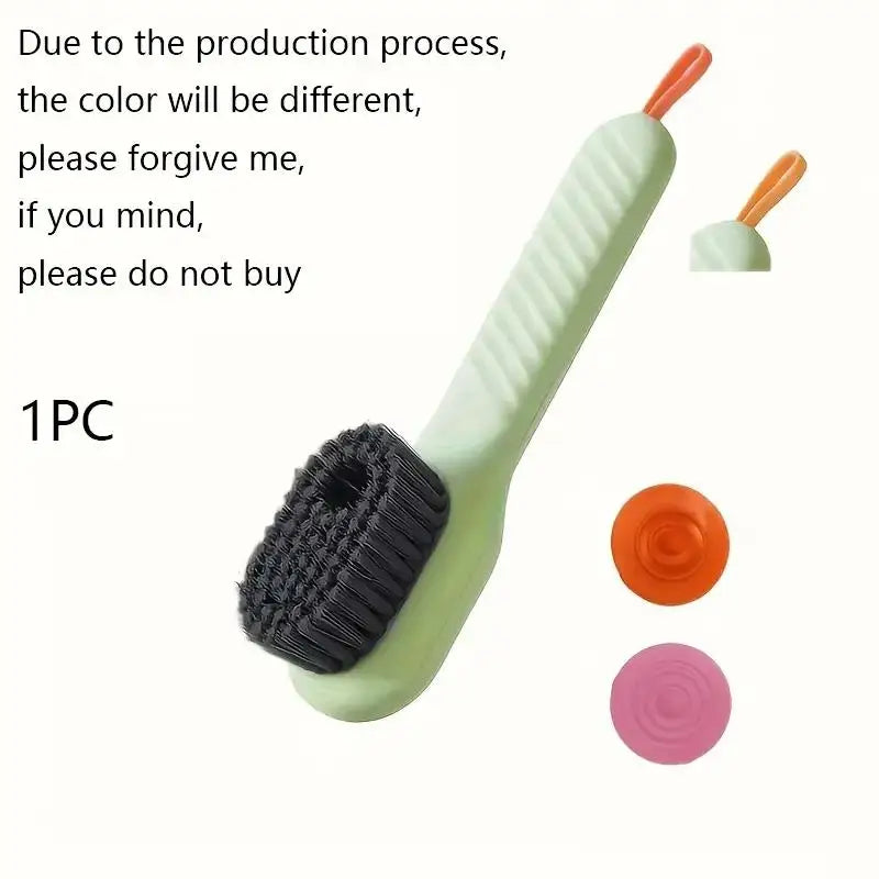 Multi-Surface Liquid Shoe Brush - Soft Bristles & Ergonomic Handle for Bathroom, Kitchen & Laundry Cleaning
