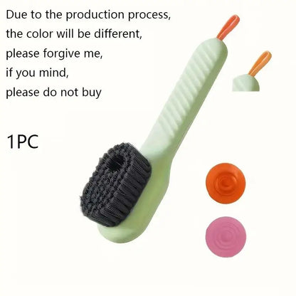 Multi-Surface Liquid Shoe Brush - Soft Bristles & Ergonomic Handle for Bathroom, Kitchen & Laundry Cleaning
