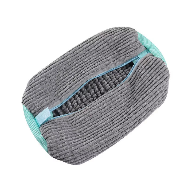Shoe Wash Shoes Bag Padded Net Laundry Protector Fluffy Fibers Polyester Washing Shoes Machine Laundry Bag Drying Bags 1PCS
