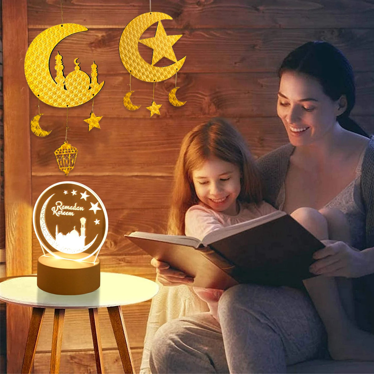 EID Night Light EID Mubarak Ramadan Decoration for Home Islam Muslim Party Decor Eid Al Adha Ramadan and Eid Ramadan Kareem