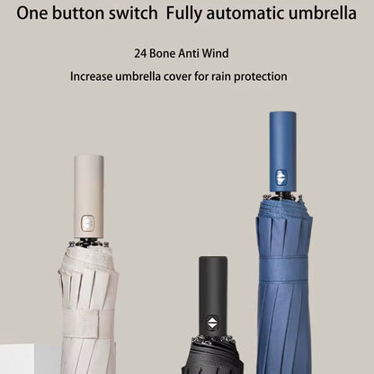 Reinforced 24-Bone Umbrella, Men'S Business Strong and Durable Wind-Resistant Umbrella, Anti-Uv Sunscreen Umbrella Women'S Sunny