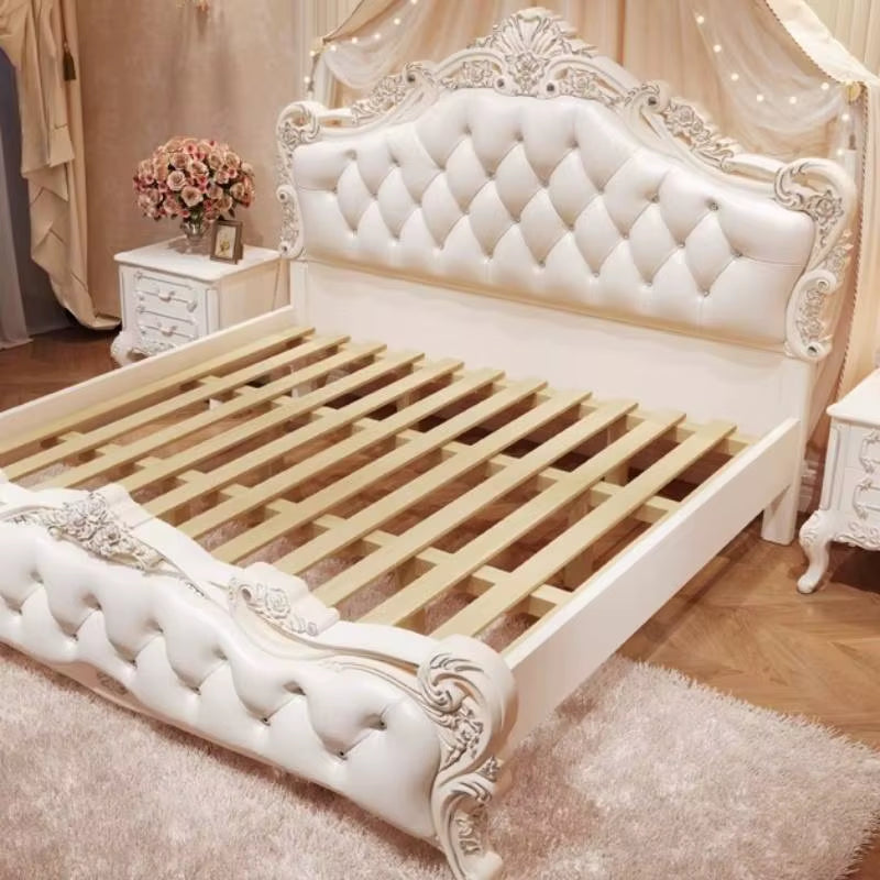 Large Girls Bedrooms Double Bed Board Box Young Luxury Household Double Bed Storage Modern Camas De Dormitorio Furniture Home