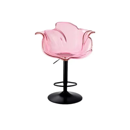 Modern Transparent Acrylic Bar Stools, Stylish Furniture and Balcony Seats, Simple and Luxurious Transparent Petal Dining Chairs