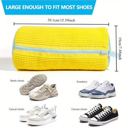 Shoe Wash Shoes Bag Padded Net Laundry Protector Fluffy Fibers Polyester Washing Shoes Machine Laundry Bag Drying Bags 1PCS