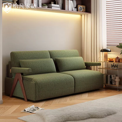 Green Living Room Sofas Corduroy Recliners Nordic 2025 Bedroom Chaise Sofa Bed Puffs Foldable Divano Sottovuoto Furniture Home