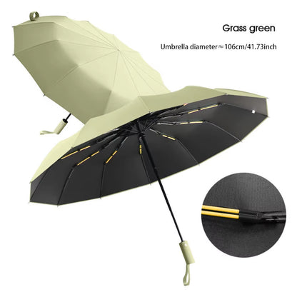 Reinforced 24-Bone Umbrella, Men'S Business Strong and Durable Wind-Resistant Umbrella, Anti-Uv Sunscreen Umbrella Women'S Sunny